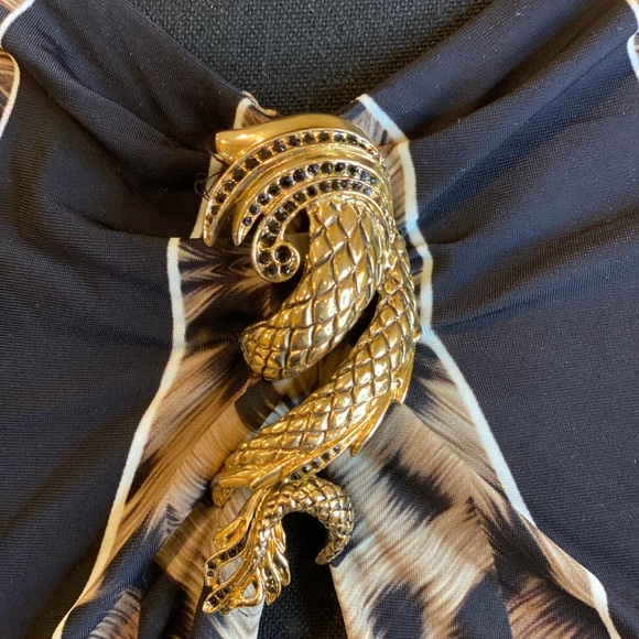 ROBERTO CAVALLI leopard-print long-sleeve dress - Picture 3 of 6